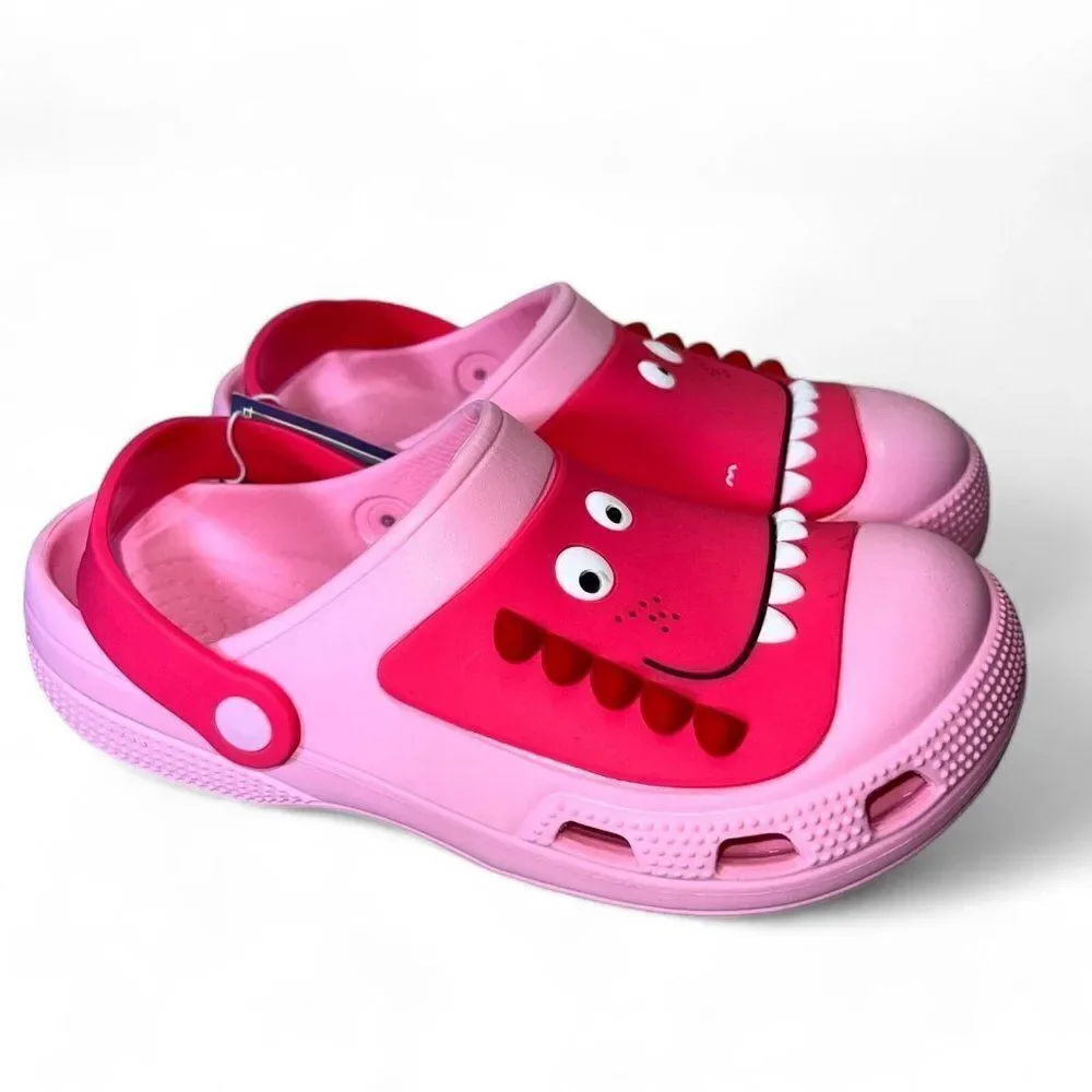 Unbranded Dinosaur‎ Garden Clogs Pink Youth 11.5-12